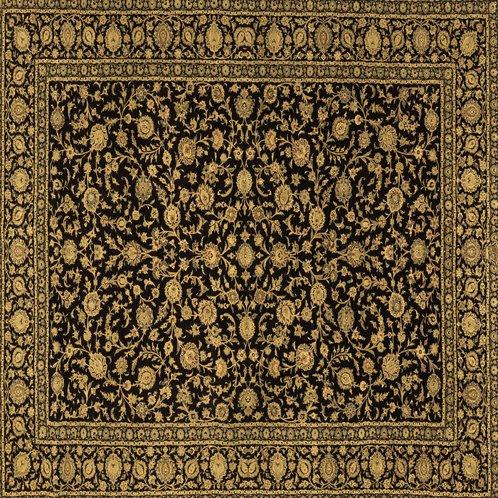 Square Machine Washable Persian Brown Traditional Rug, wshtr2482brn
