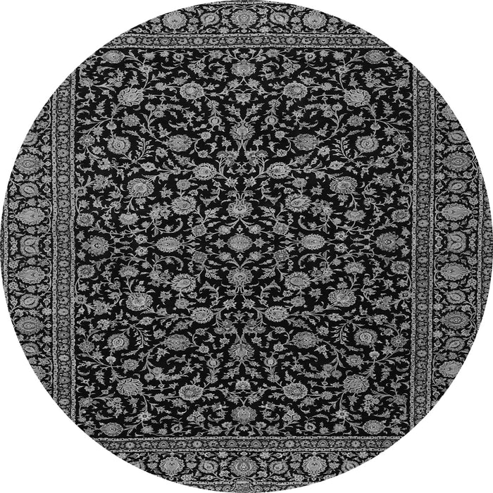 Machine Washable Persian Gray Traditional Rug, wshtr2482gry