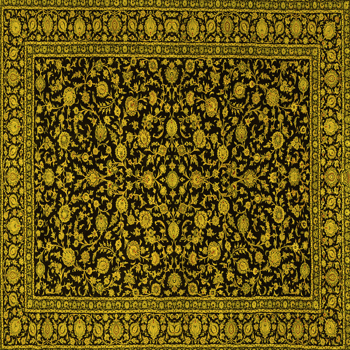 Square Persian Yellow Traditional Rug, tr2482yw