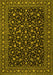 Machine Washable Persian Yellow Traditional Rug, wshtr2482yw