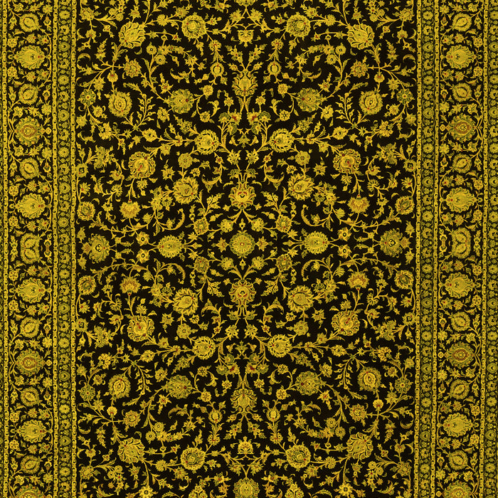 Machine Washable Persian Yellow Traditional Rug, wshtr2482yw
