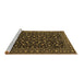 Sideview of Machine Washable Persian Brown Traditional Rug, wshtr2482brn