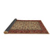 Sideview of Traditional Saffron Red Persian Rug, tr2483