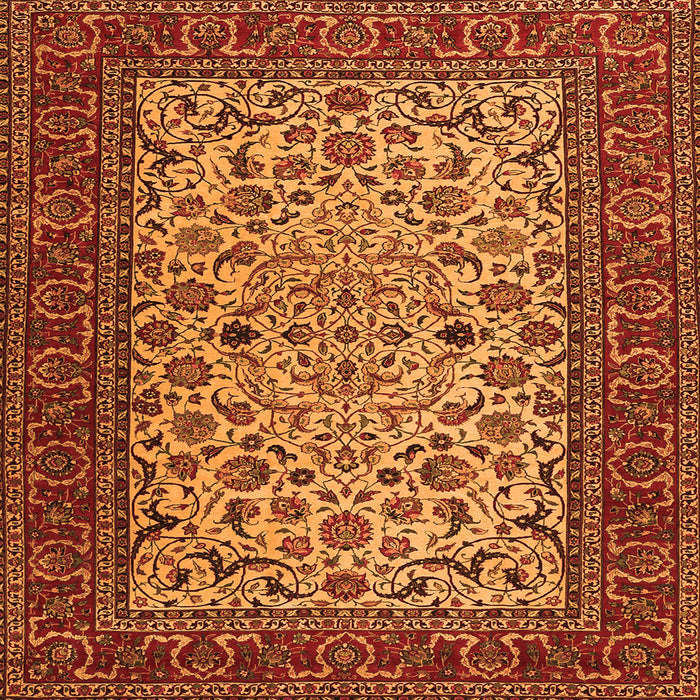 Serging Thickness of Persian Orange Traditional Rug, tr2483org
