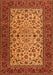 Serging Thickness of Machine Washable Persian Orange Traditional Area Rugs, wshtr2483org