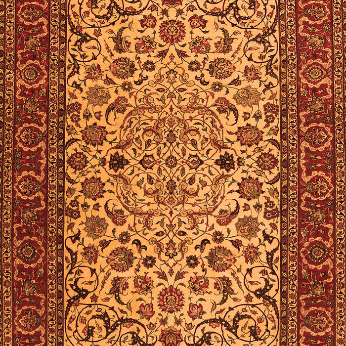 Serging Thickness of Machine Washable Persian Orange Traditional Area Rugs, wshtr2483org