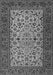 Serging Thickness of Machine Washable Persian Gray Traditional Rug, wshtr2483gry