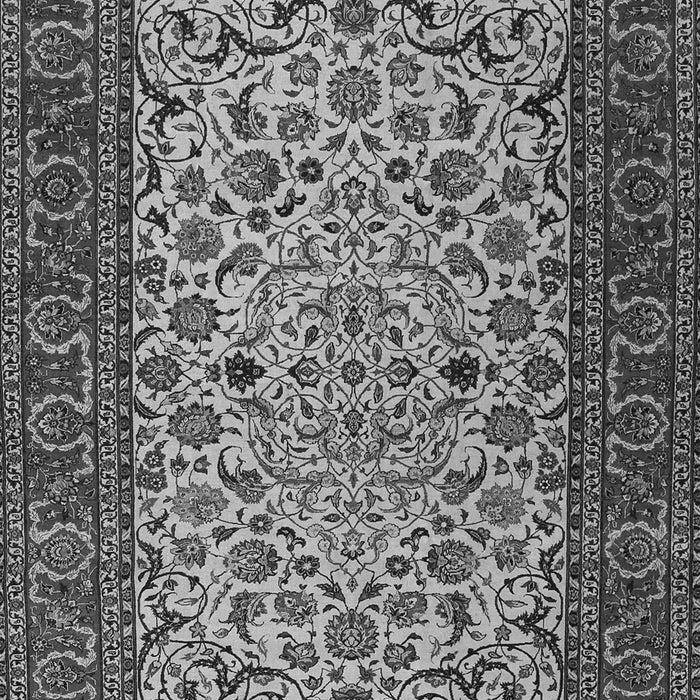 Serging Thickness of Machine Washable Persian Gray Traditional Rug, wshtr2483gry