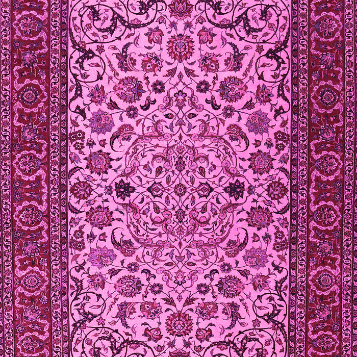 Machine Washable Persian Pink Traditional Rug, wshtr2483pnk