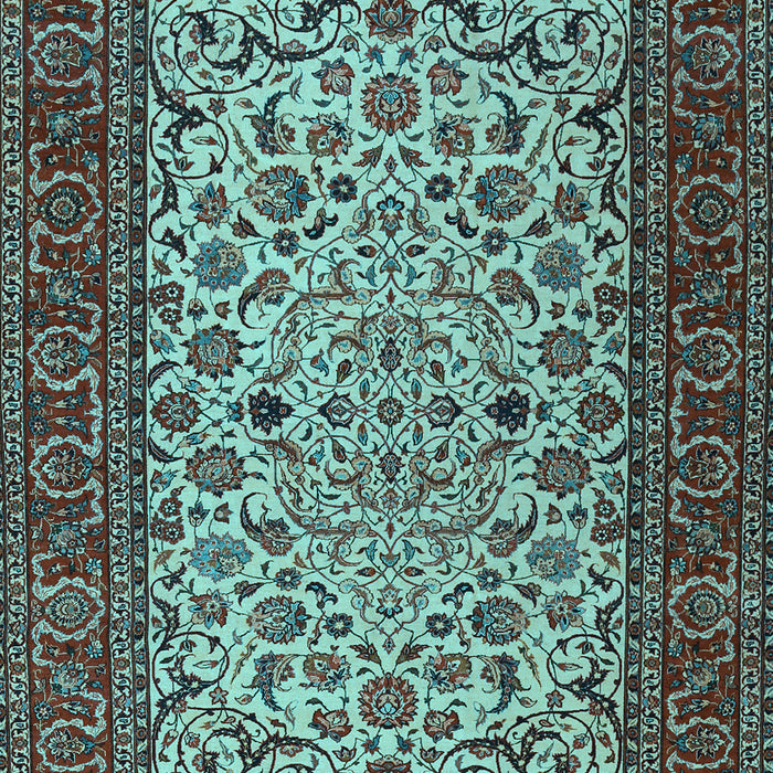 Machine Washable Persian Light Blue Traditional Rug, wshtr2483lblu