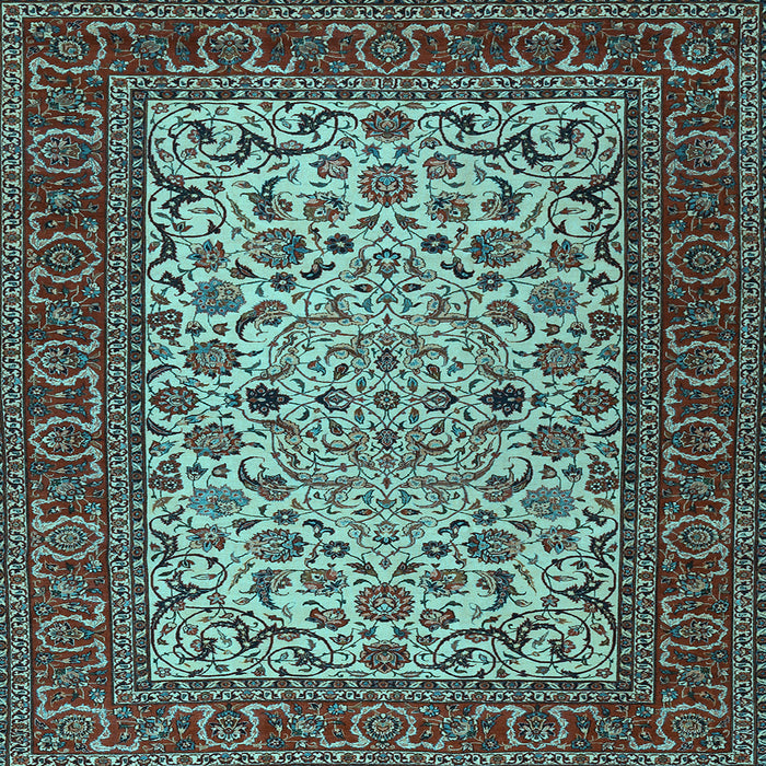 Square Persian Light Blue Traditional Rug, tr2483lblu