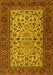 Machine Washable Persian Yellow Traditional Rug, wshtr2483yw