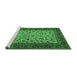 Sideview of Machine Washable Persian Emerald Green Traditional Area Rugs, wshtr2483emgrn