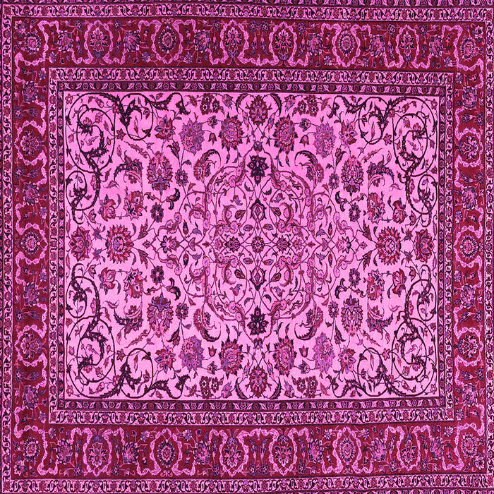 Square Persian Pink Traditional Rug, tr2483pnk
