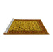 Sideview of Machine Washable Persian Yellow Traditional Rug, wshtr2483yw