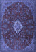 Machine Washable Persian Blue Traditional Rug, wshtr2484blu