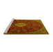 Sideview of Machine Washable Persian Yellow Traditional Rug, wshtr2484yw