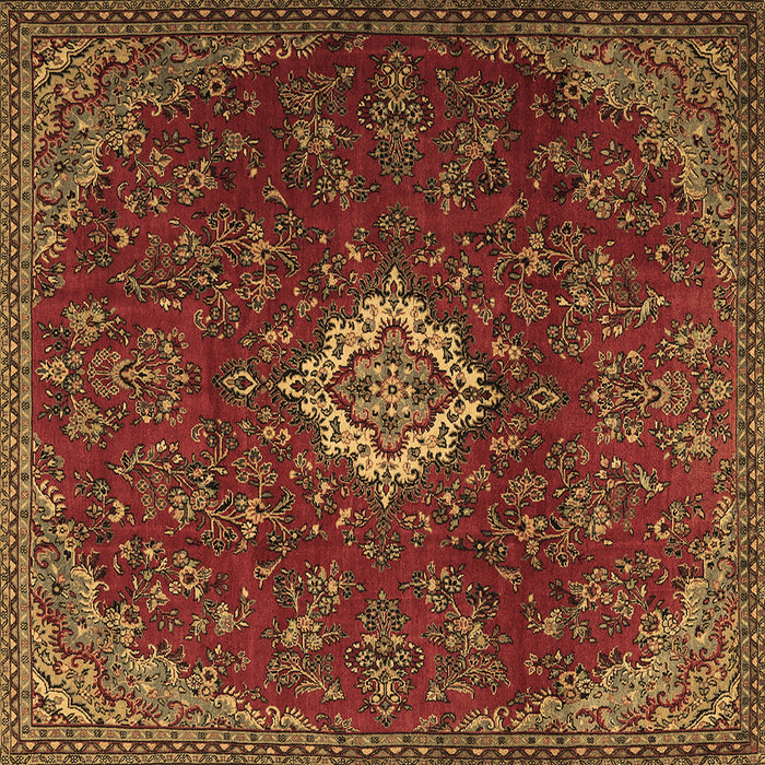 Square Persian Brown Traditional Rug, tr2484brn