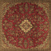 Square Persian Brown Traditional Rug, tr2484brn