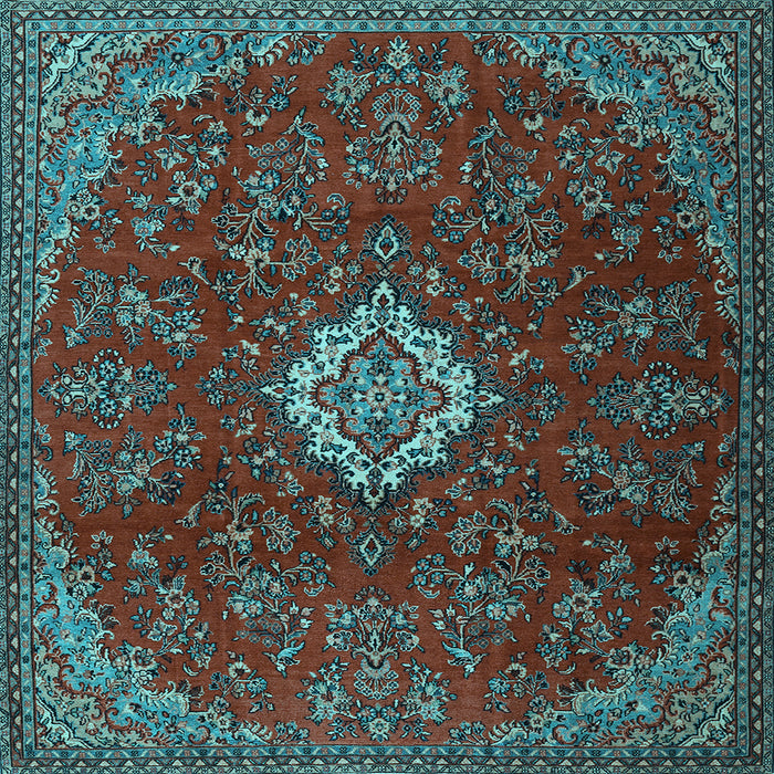 Square Persian Light Blue Traditional Rug, tr2484lblu