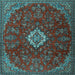 Square Persian Light Blue Traditional Rug, tr2484lblu