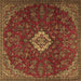 Square Machine Washable Persian Brown Traditional Rug, wshtr2484brn