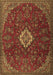 Machine Washable Persian Brown Traditional Rug, wshtr2484brn