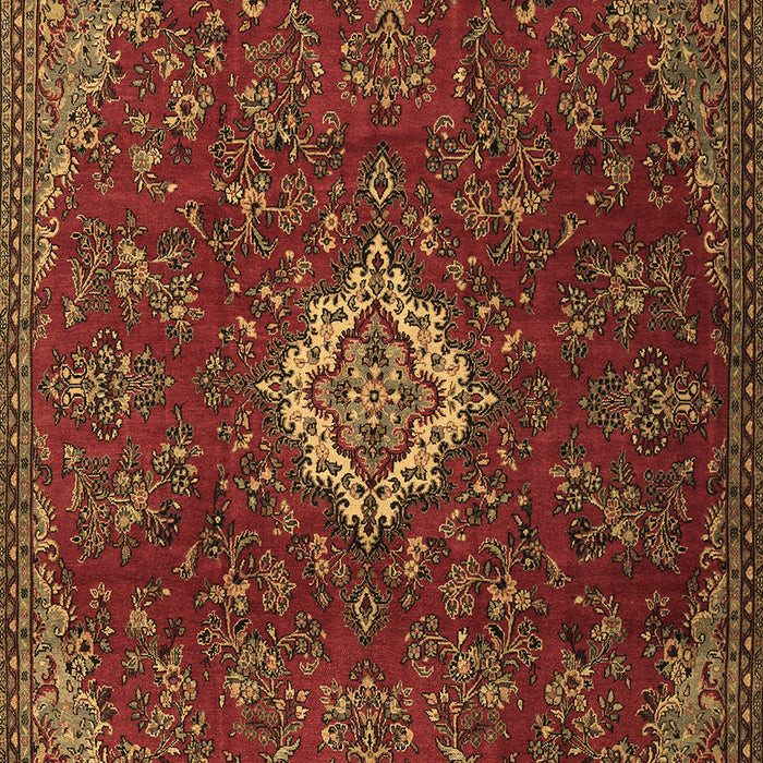 Machine Washable Persian Brown Traditional Rug, wshtr2484brn
