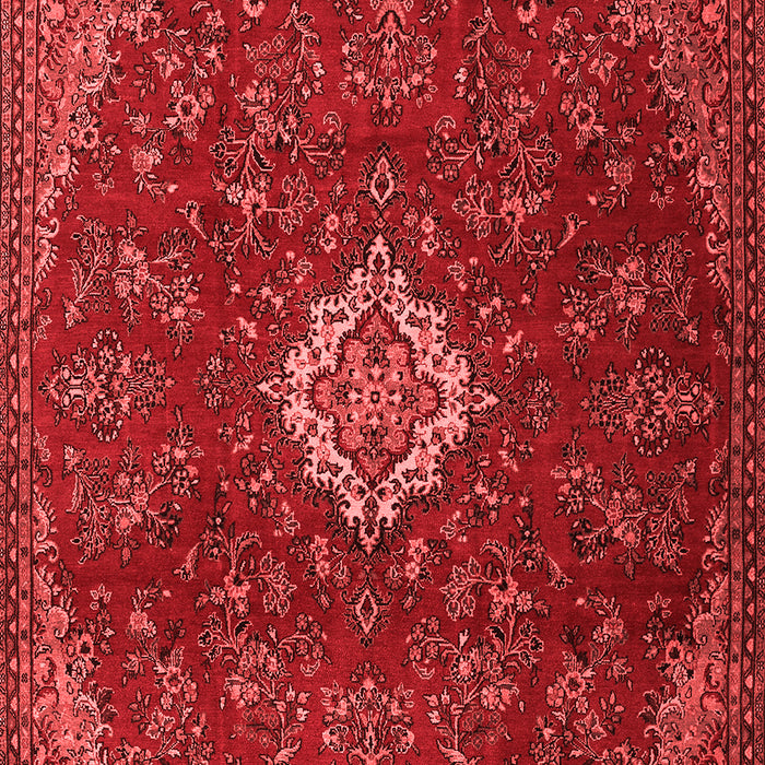 Machine Washable Persian Red Traditional Rug, wshtr2484red