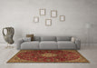 Machine Washable Persian Brown Traditional Rug in a Living Room,, wshtr2484brn