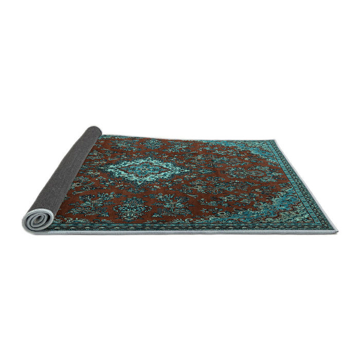 Sideview of Persian Light Blue Traditional Rug, tr2484lblu