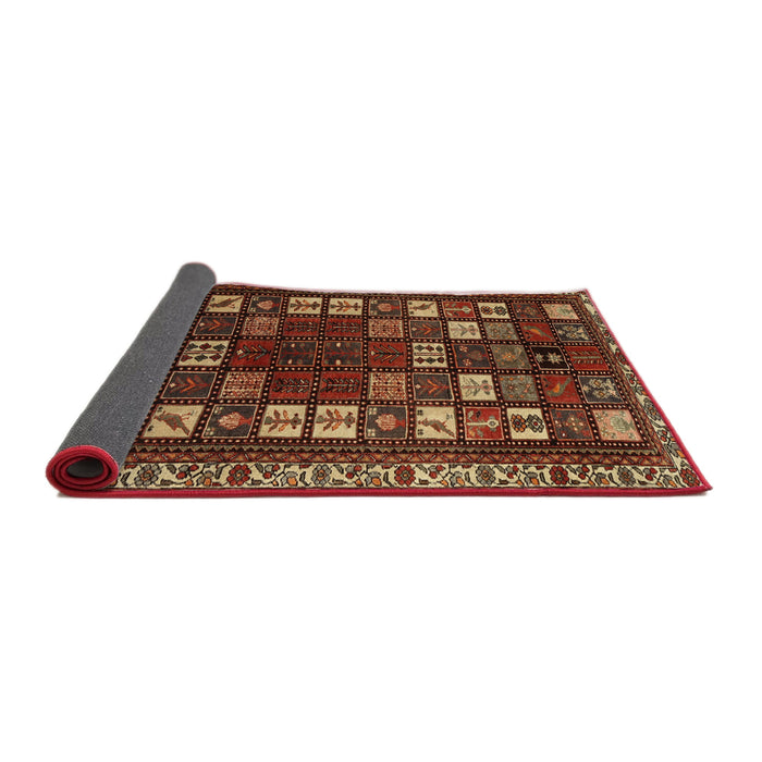 Sideview of Traditional Maroon Red Persian Rug, tr2485