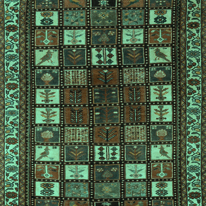 Machine Washable Persian Turquoise Traditional Area Rugs, wshtr2485turq