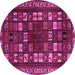 Round Persian Pink Traditional Rug, tr2485pnk