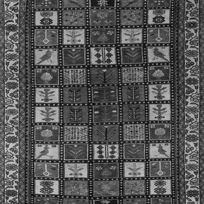 Serging Thickness of Machine Washable Persian Gray Traditional Rug, wshtr2485gry