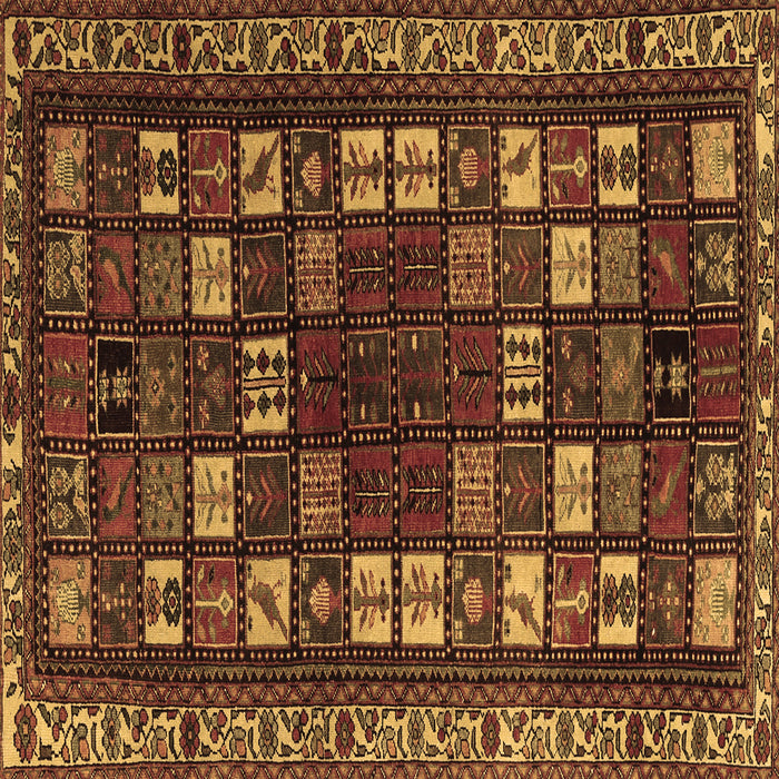 Square Persian Brown Traditional Rug, tr2485brn