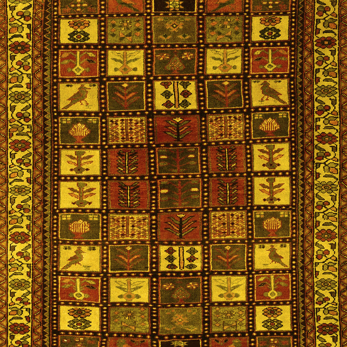Machine Washable Persian Yellow Traditional Rug, wshtr2485yw