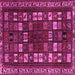 Square Machine Washable Persian Pink Traditional Rug, wshtr2485pnk