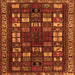 Serging Thickness of Persian Orange Traditional Rug, tr2485org