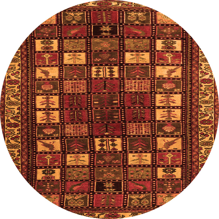 Machine Washable Persian Orange Traditional Area Rugs, wshtr2485org