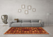 Machine Washable Persian Orange Traditional Area Rugs in a Living Room, wshtr2485org