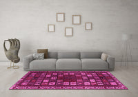 Machine Washable Persian Pink Traditional Rug, wshtr2485pnk