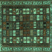 Square Persian Turquoise Traditional Rug, tr2485turq