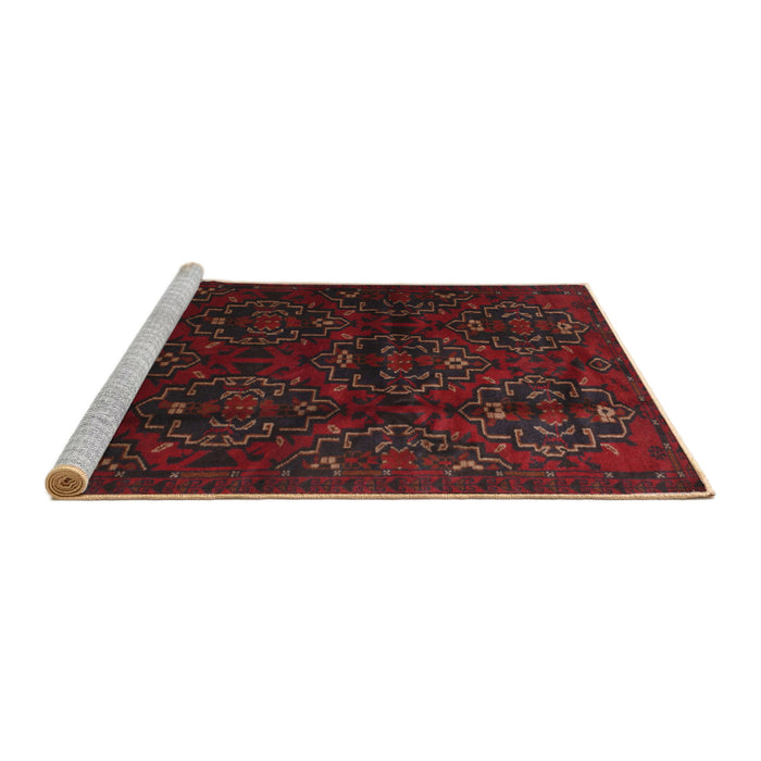 Sideview of Machine Washable Traditional Bakers Brown Rug, wshtr2486