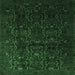 Square Persian Emerald Green Traditional Rug, tr2486emgrn