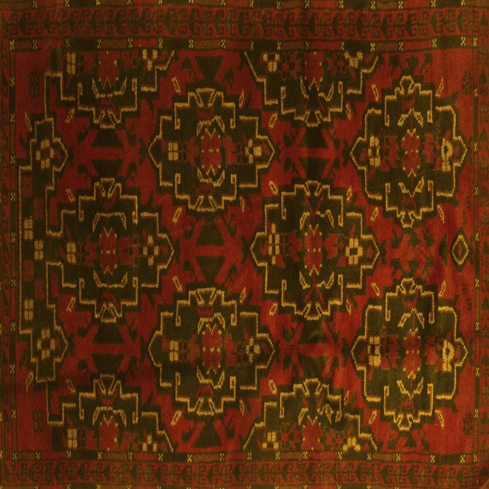 Square Persian Yellow Traditional Rug, tr2486yw