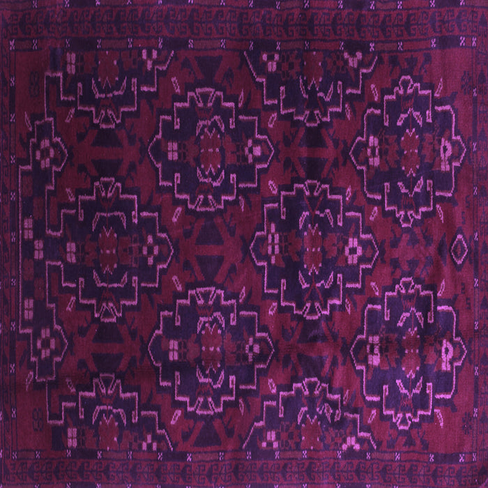 Square Machine Washable Persian Purple Traditional Area Rugs, wshtr2486pur