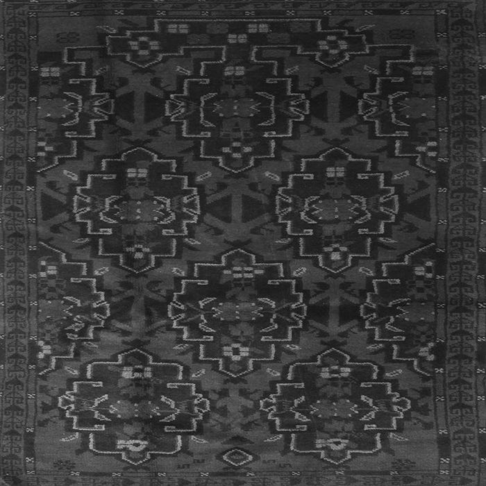 Round Machine Washable Persian Gray Traditional Rug, wshtr2486gry