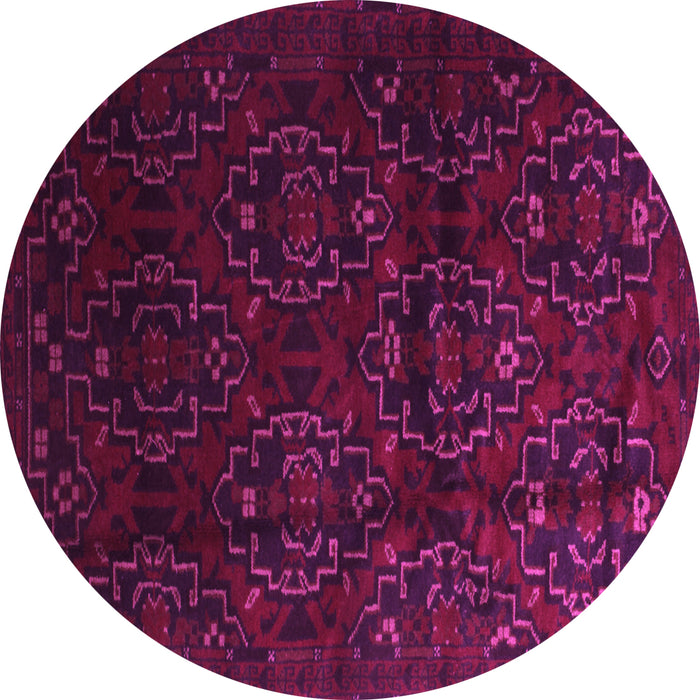 Round Persian Pink Traditional Rug, tr2486pnk