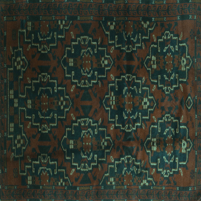 Square Machine Washable Persian Turquoise Traditional Area Rugs, wshtr2486turq